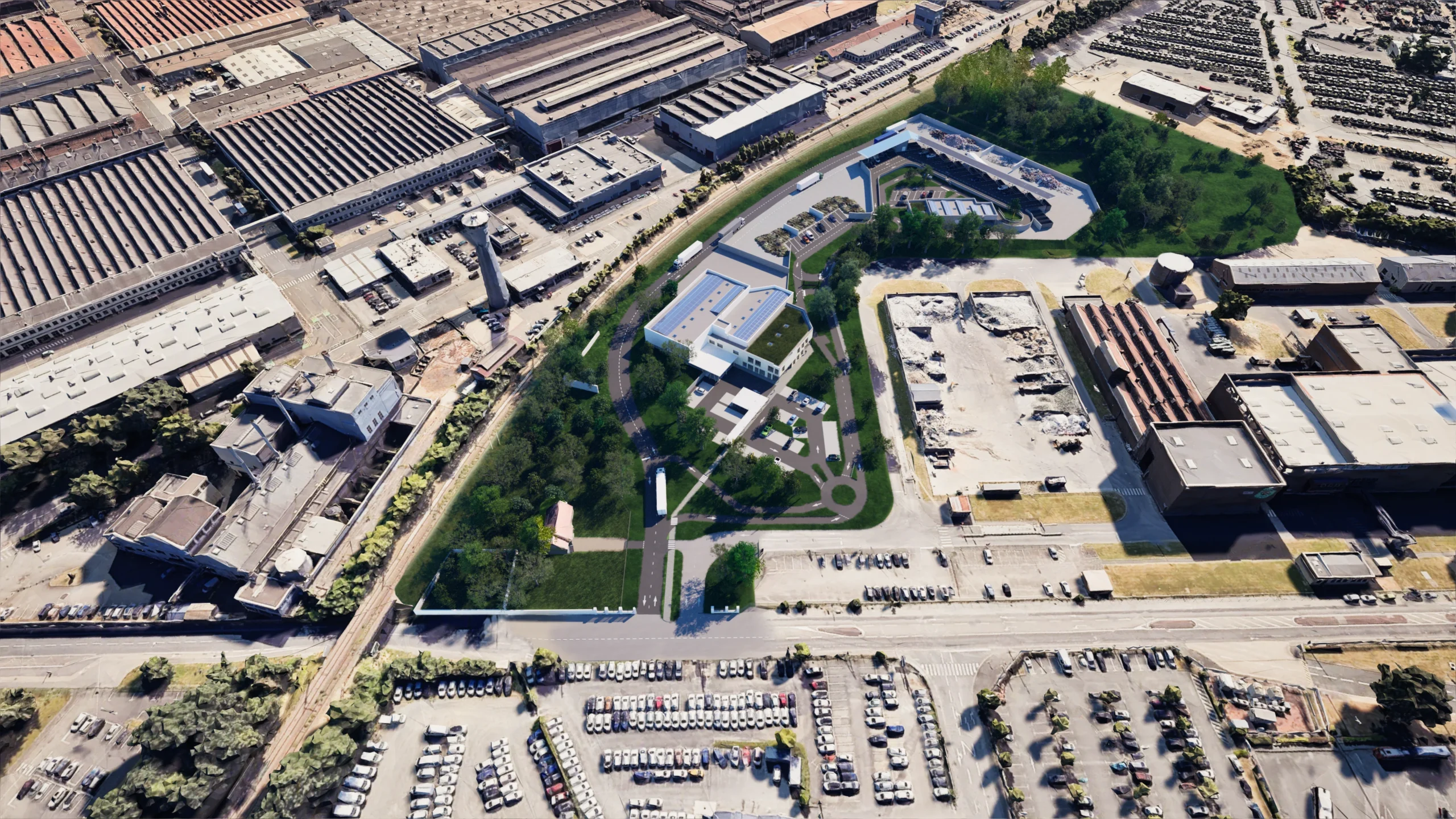 Images 3D de la déchèterie recyclerie du Mans