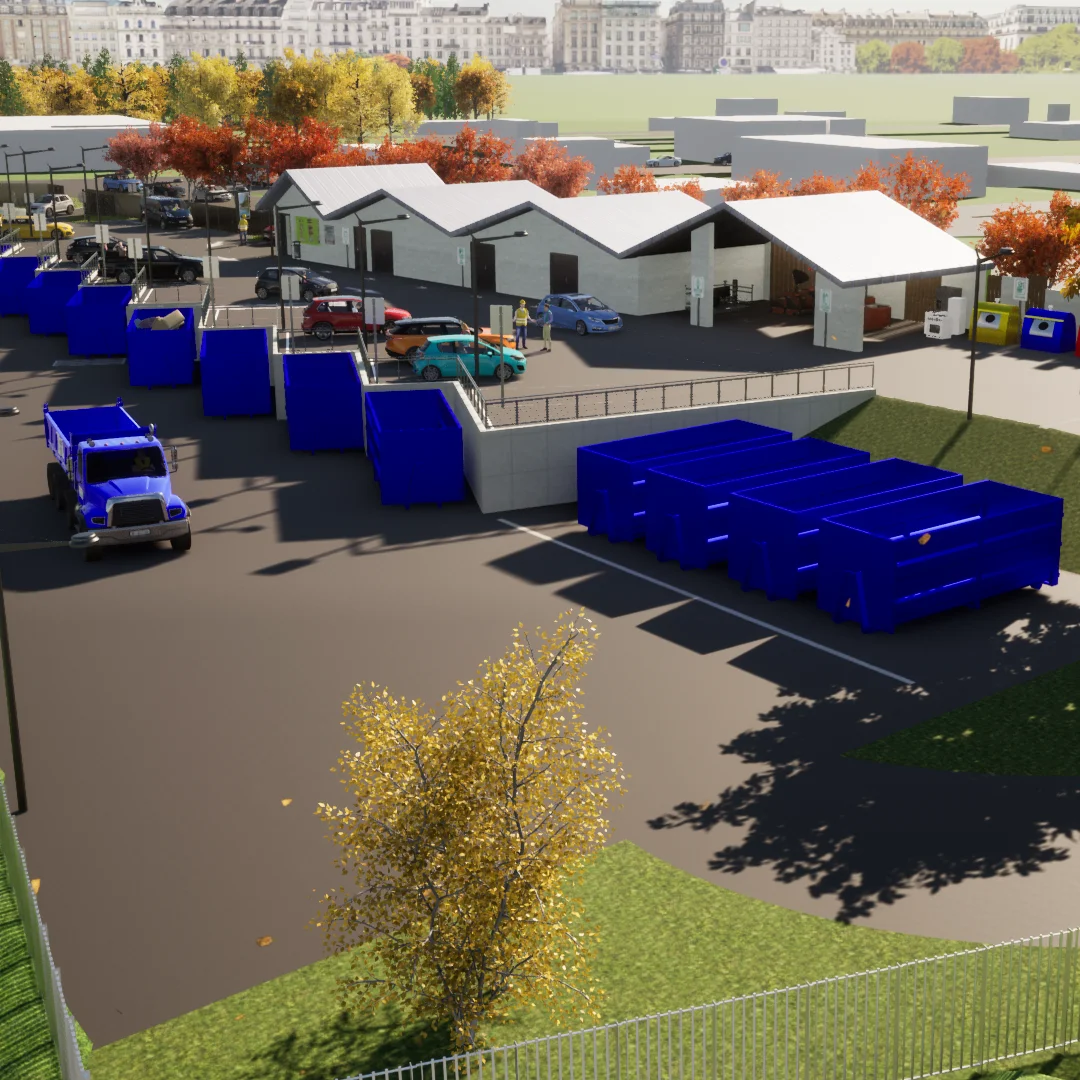 Images 3D de la déchèterie intercommunale de la CASGBS